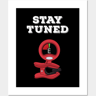 Stay Tuned Red Clip-On Tuner Posters and Art